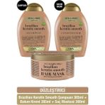 OGX Brazilian Keratin Sülfatsız Şampuan 385 ml + Saç Bakım Kremi 385 ml + Saç Maskesi 300 ml