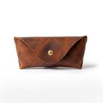 Oh Deer Leather Hakiki Deri Gözlük Kabı – Dikişsiz Frisco Deri – Kahverengi