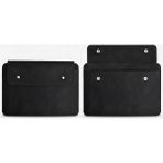 Oh Deer Leather Hakiki Deri Laptop Kılıfı 13-14 inç MacBook Air & Pro Uyumlu – Çift Bölmeli Minimal Sleeve - Siyah