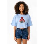 Oh Fudge Christmas Bebe Mavi Kadın Crop Tshirt