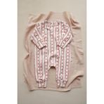 Oh la la Koala For Little Ones Kalp Baby Fluff Serisi Ekru Fermuarlı Tulum %100 Pamuk Nefes Alabilen - 9 - 12 Ay