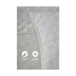 Ohbe Express %100 Pamuk Çift Kişilik Özel Taş Yıkama Yatak Örtüsü Barbara 3 Parça Lüks Yumuşak Dayanıklı Modern Beyaz - 10 x 10 cm