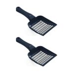 Ohbe Express 2 Adet Tırmıklı Büyük Boy Kedi Kumu Küreği 28CM - Option-1
