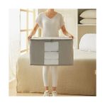 Ohbe Express 2'li Pvc Pencereli Gri Renk Kapitone Hurç Set 1 Adet 45 x 30 x 50/1 Adet 60 x 43 x 35 cm - Option-1 - 001