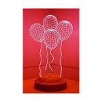 Ohbe Express 3 Boyutlu 3D Görünümlü Balon LED Lamba - 1 m - 00 Beyaz