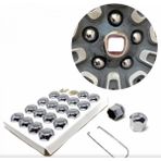 Ohbe Express Bijon Kapağı Seti 20 Adet – Krom Jant Bijon Koruma Kapağı (17MM / 19MM) Oto Jant Somun Kapak Seti (Düz, 19MM) - (ClearEyelets)Black-RadiantOrchid - 13 inç
