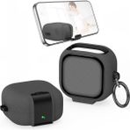 Ohbe Express Galaxy Buds4 ve Buds4 Pro Uyumlu Güvenlik Kilitli Telefon Standı Fonksiyonlu Premium Kulaklık Kılıfı (Gri) - Option-1 - Altın