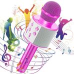 Ohbe Express Global Usba+Tf Sd Kart+3.5mm Aux Girişli Bluetooth Karaoke Mikrofonu Pembe WNE0069 - -