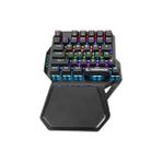 Ohbe Express KB-R77 Palm USB Backlight Outemu Blue Switch Mekanik 36 Tuşlu Mini Gaming Oyuncu Klavyesi - Option-1 - 001-Renkli