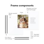 Ohbe Express Kırılmaya Dayanıklı Camlı 11X14 Yüzer Resim Çerçevesi - 8X10 Fotoğraf Veya Daha Küçük - Kaydırmalı Fotoğraf Çerçevesi - Fusion Float Koleksiyonu - Masa Üstü Veya Duvar Için Yüzer Çerçeve - -- - Option-1