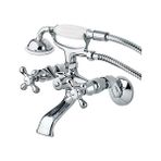 Ohbe Express KS265C Pençe Ayaklı Duvara Monte Küvet Musluğu, Cilalı Krom - Option-1 - 001-Renkli
