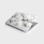 Ohbe Express Laptop Bilgisayar Notebook Pc Kaplama Etiketi 3D Beyaz Gül - 00 Beyaz - Option-1
