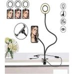Ohbe Express LED Ring Light Youtuber Light Stüdyo Işığı Akrobat Selfie LED Masa Lambası 3 In 1 Set - Ahşap