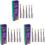 Ohbe Express Nascita Premium Göz Makyaj Fırça Seti - 01 (3 Paketi) - Kestane Akaju - Option-1