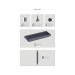Ohbe Express Pro 3 Katlı Beyaz Tekerlekli Çok Amaçlı Raf Ünitesi – Banyo, Mutfak & Organizer - S-75 Beyaz - 02Y-Yeşil - Option-1