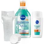 Ohbe Express SPF50 Derma Skin Clear Karşıtı Güneş Koruyucu KREM40ML ve Makyaj Temizleme Suyu,pamuk Hediye - Option-1