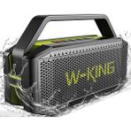Ohbe Express W-Kıng Subwoofer ile Taşınabilir Loud Bluetooth Hoparlörler, (100W Tepe) 60W Açık Hoparlör Bluetooth Kablosuz Su Geçirmez Hoparlör, Derin BAS/V5.0/40H Oynatma/güç Bankası/tf Kartı/aux/eq, Parti, Ev - 01-Siyah