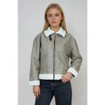 Ohepmoda Içi Kürklü Kadın Napa Mont - XL - Sütlü Kahve