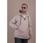 OHM OHEPMODA Dar Kesim Içi Kürklü Kanguru Cep Erkek Yağmurluk Mont Krem