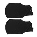 OHPHCALL 2 Adet Spor Yelek Kadın Spor Kıyafetleri Egzersiz Üstleri Streç Spor Salonu Gömleği Temel Kolsuz Üst Düz Tank Top Gündelik Kolsuz Yazlık Kolsuz Gömlek Polyester (polyester) Black