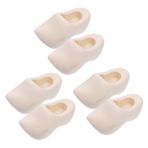 OHPHCALL Sağlam Mini Hollanda Clog Sliers 4cm Bebek Evi Minyatür Ayakkabılar Için Ahşap Malzeme