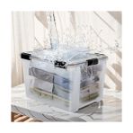 Ohyama, 2'li Set Hava Geçirmez Saklama Kutusu – All-Weather At-Ld – Plastik, Şeffaf, 2 x 70 L, U 59 x G 39 x Y 38 cm - -50 C
