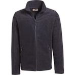 Oil Company Unisex Mikrofiber Kumaş Rüzgar Geçirmez Nem Emici Yumuşak Cepli Fermuarlı Termal Polar Mont - XS - Siyah