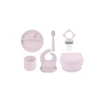 Oioi 6 Parça Beslenme Seti Misty Lilac(Basics Önlükle)