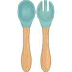 OiOi BASICS Mama Kaşığı + Çatal - Aqua Green