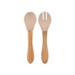 OiOi BASICS Mama Kaşığı + Çatal - Bubble Beige