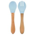 OiOi BASICS Mama Kaşığı + Çatal - Mineral Blue