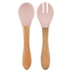 OiOi BASICS Mama Kaşığı + Çatal - Pinky Pink