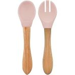 OiOi BASICS Mama Kaşığı + Çatal - Pinky Pink