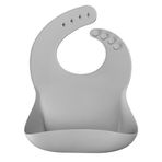 Oioi Basics Silikon Mama Önlüğü Powder Grey Powder Grey Renk