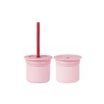 Oioi Ham Hüp Atıştırmalık Kabı Ve Pipetli Bardak 6+ Ay Gül Kurusu Gül Kurusu Pinky Pink / Velvet Rose Renk