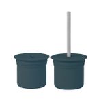 Oioi Ham Hüp Deep Blue - Powder Grey Silikon Pipetli Bardak