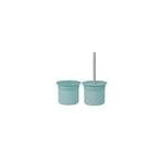 Oioi Ham+Hup Pipetli Silikon Bardak Seti Aqua Green / Powder Grey
