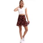 OiOi Kadın Mini Astarlı Şifon Etek 7001-451-0006 - Lacivert - 34
