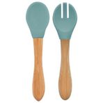 Oioi Mama Kaşığı Ve Çatal Seti Aqua Green Aqua Green Renk
