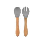 Oioi Mama Kaşığı Ve Çatal Seti Powder Grey Renk: Powder Grey
