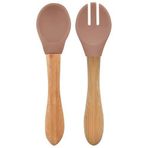 Oioi Mama Kaşığı Ve Çatal Seti Woody Brown Renk: Woody Brown