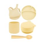 Oioi Mellow Yellow Beşli Set (Önlük+Tabak+Kase+Bardak+Kaşık)