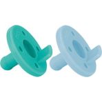 Oioi Ortodontik Silikon 2 Li Emzik - Aqua Green & Mineral Blue - 0 - 3 Yaş - Renkli