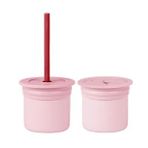 Oioi Pembe-Bordo Ham Hüp Pipetli Bardak Seti
