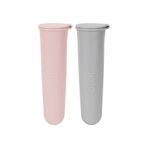 OiOi Silikon Dondurma Kalıbı 19,1x23x4,8 cm Pinky Pink / Powder Grey 6 ay+