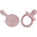 Oioi Silikon Gummy Dişlik ve Pod Emzik Kutusu - 0 - 6 Ay - Pembe