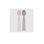 OiOi Silikon Mama Kaşığı Nam Nam 2'li Set, Misty Lilac/Powder Grey