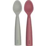 OiOi Silikon Nam Nam Mama Kaşığı 6 Ay+ 2 Li - Rose And Grey Tek Ebat