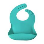 Oioi Unisex Bebek Basic Silikon Önlük Aqua Green