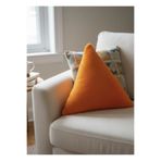 oiphome Kırlent Yastık Minder Üçgen Peluş Turuncu 35 x 35